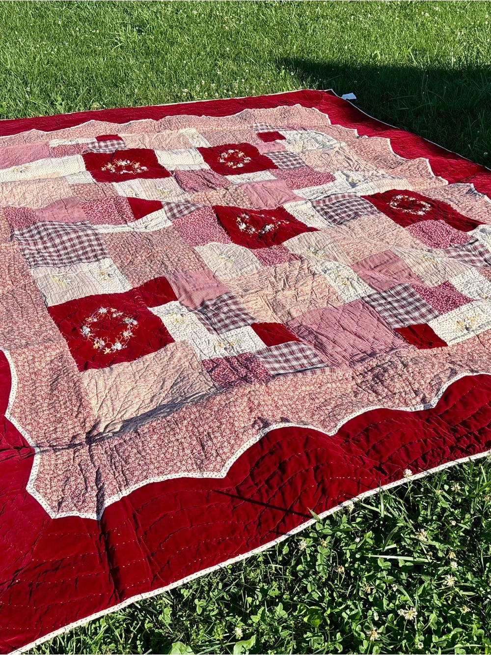 VTG JCPenney HOLLY King Patchwork Quilt NIB Deadstock 100% Cotton Cottagecore